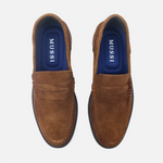 Mocasin plano stiven de cuero para hombre - Miel