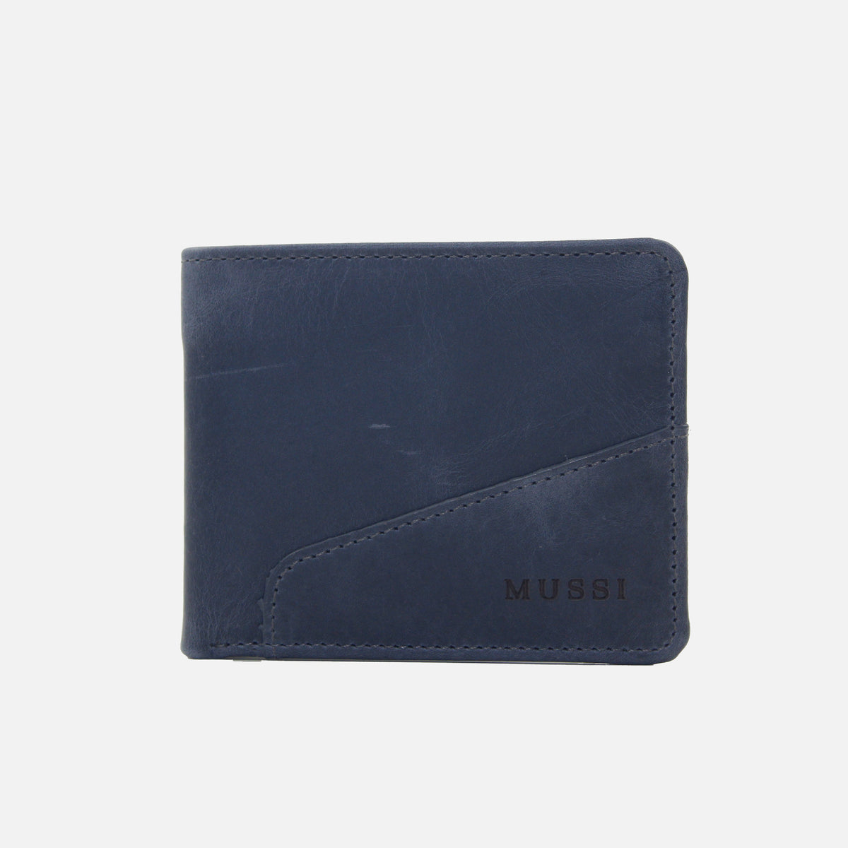 Billetera vincenzo de cuero para hombre - Azul