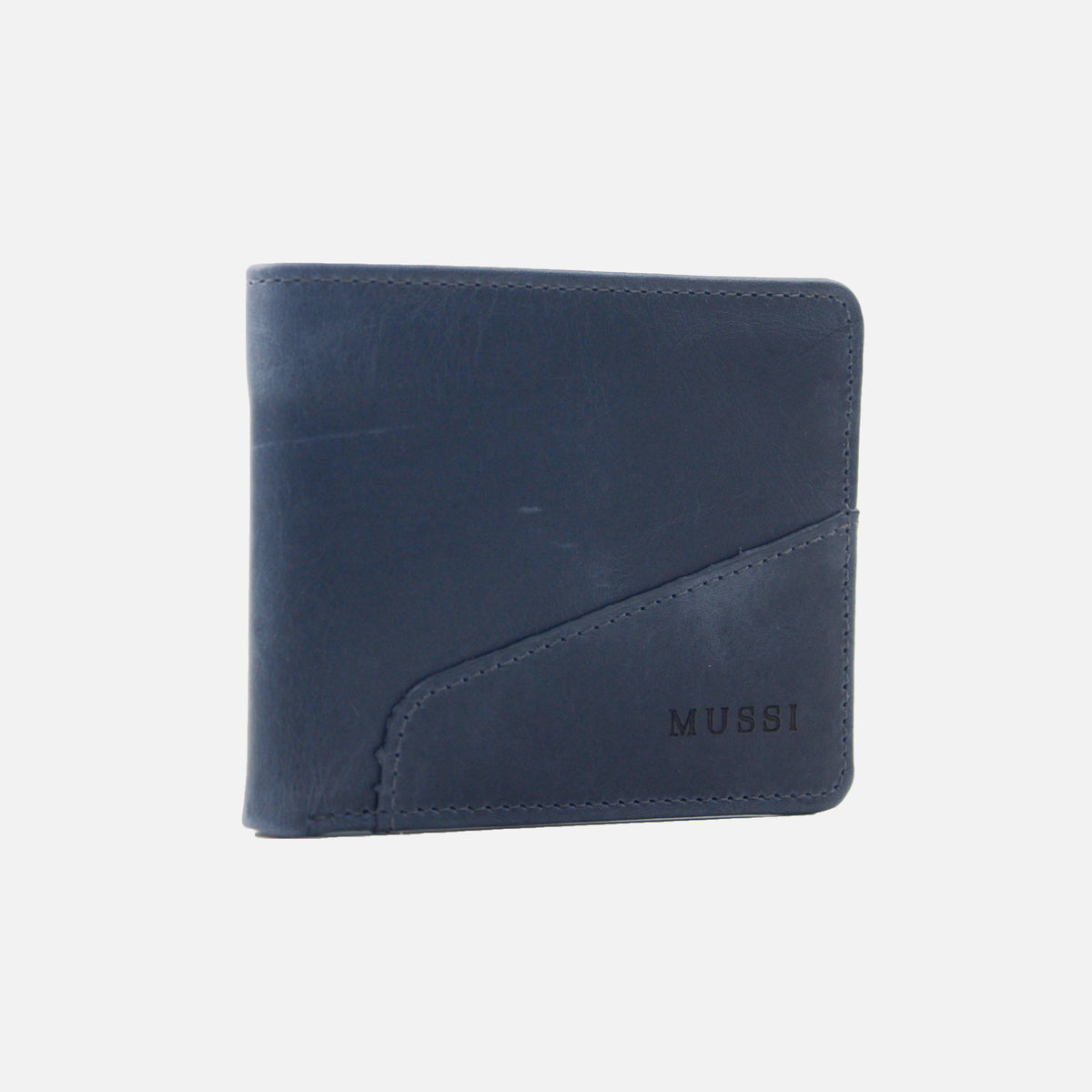Billetera vincenzo de cuero para hombre - Azul