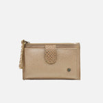 Tarjetero selma de cuero para mujer - Gris