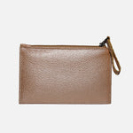 Tarjetero selma de cuero para mujer - Gris