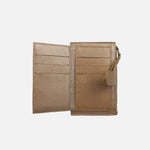 Tarjetero selma de cuero para mujer - Gris