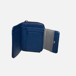 Billetera melina de cuero para mujer - Azul