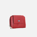 Billetera melina de cuero para mujer - Rojo