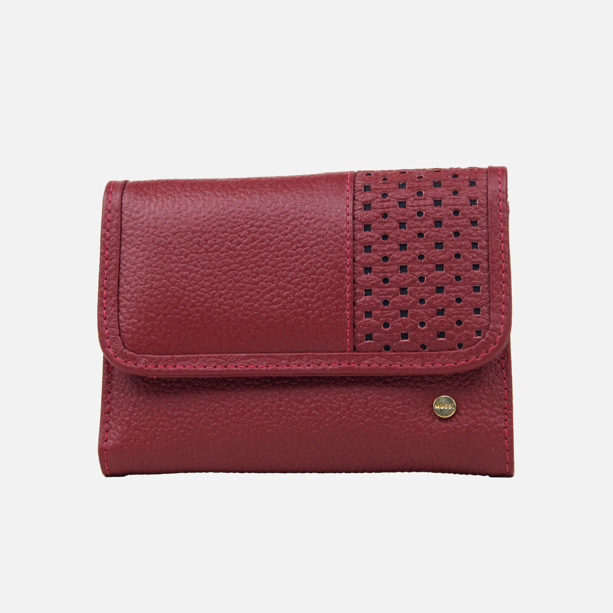 Billetera nayeli de cuero para mujer - Vino