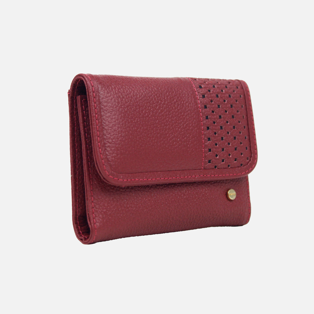 Billetera nayeli de cuero para mujer - Vino