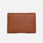 Billetera iria de cuero para mujer - Miel