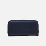 Billetera virela de cuero para mujer - Negro