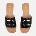 Sandalia plana lucy de sintético para mujer - Negro