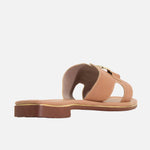 Sandalia plana lucy de sintético para mujer - Almendra