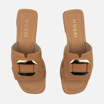 Sandalia plana lucy de sintético para mujer - Almendra