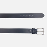 Correa nico de cuero para hombre - Negro