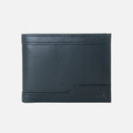 Billetera atlas de cuero para hombre - Negro