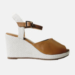 Sandalia plataforma soline de sintético para mujer - Miel