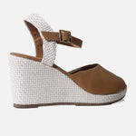 Sandalia plataforma soline de sintético para mujer - Miel