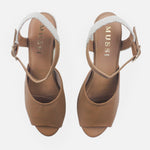 Sandalia plataforma soline de sintético para mujer - Miel