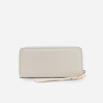 Billetera elisa de cuero para mujer - Hueso