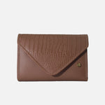 Billetera alani de cuero para mujer - Miel