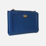 Billetera monica de cuero para mujer - Azul