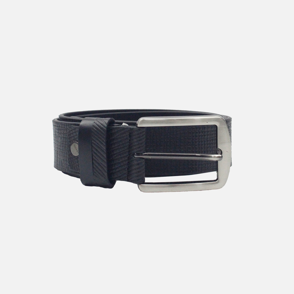 Correa stiven de cuero para hombre - Negro