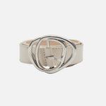 Correa mafalda de cuero para mujer - Hueso