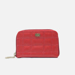 Billetera rosalba  de cuero para mujer - Rojo