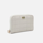 Billetera rosalba  de cuero para mujer - Hueso