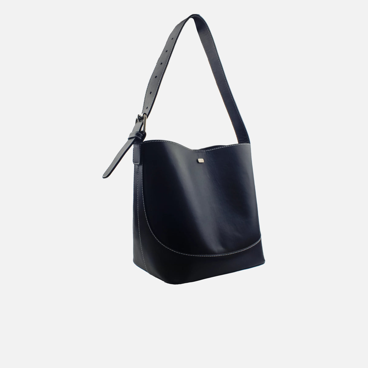 Cartera elemental de cuero para mujer - Negro