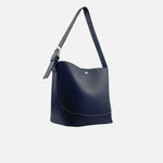 Cartera elemental de cuero para mujer - Azul