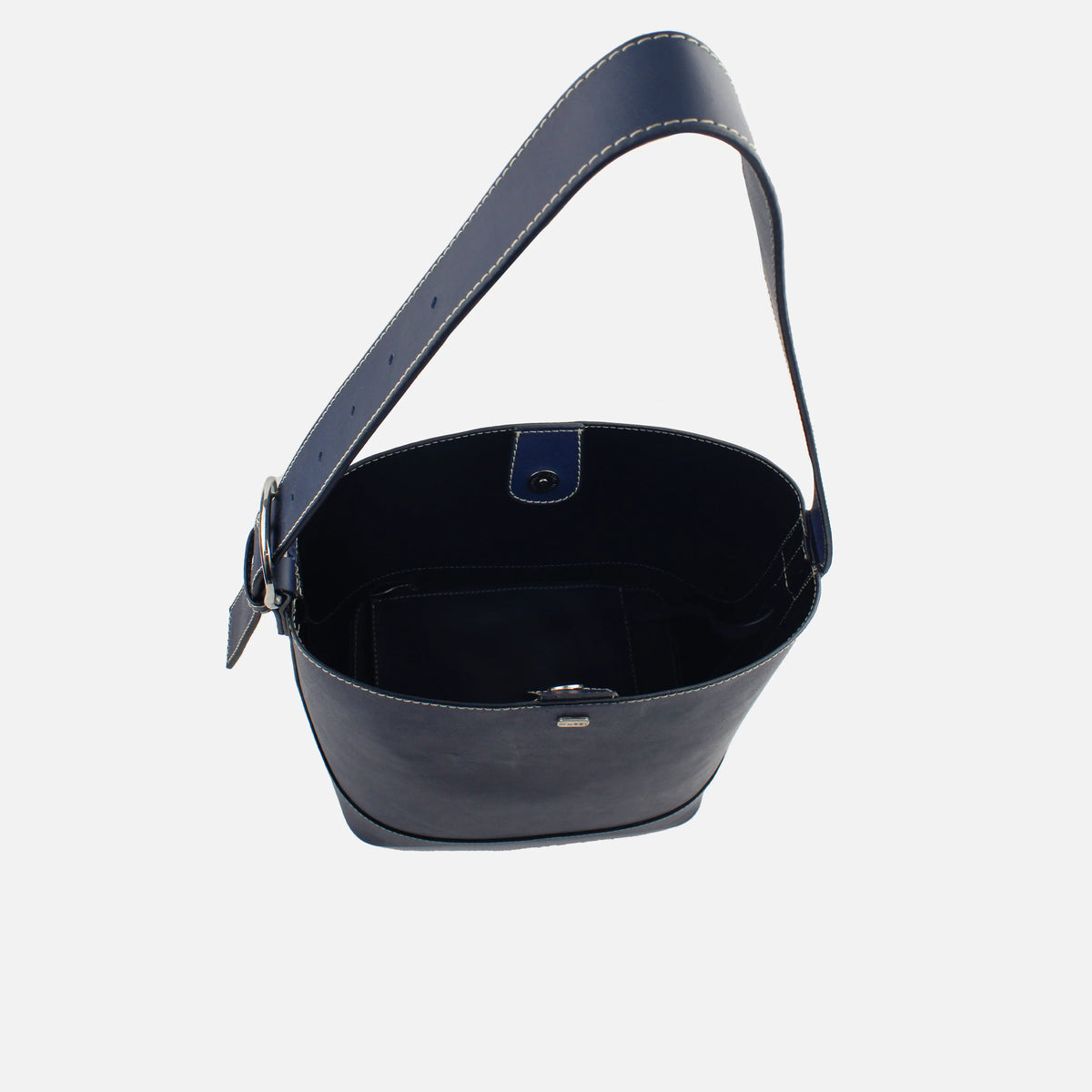 Cartera elemental de cuero para mujer - Azul