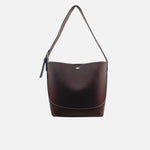 Cartera elemental de cuero para mujer - Café