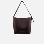 Cartera elemental de cuero para mujer - Café