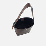 Cartera elemental de cuero para mujer - Café