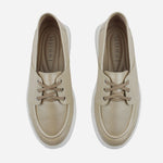 Tenis Sneakers noa de cuero para mujer - Champaña