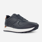 Tenis Sneakers sarita de cuero para hombre - Negro