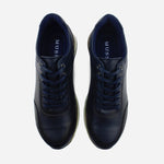 Tenis Sneakers aria de cuero para hombre - Azul
