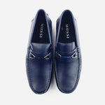 Mocasin plano sanji de sintético para hombre - Azul