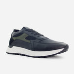 Tenis con plataforma franscesco de sintético para hombre - Negro