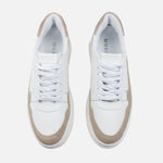 Tenis esteban de cuero para hombre - Blanco