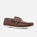 Mocasin plano mephisto de cuero para hombre - Brandy