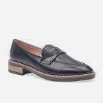Mocasin plano vania de sintético para mujer - Negro