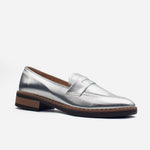 Mocasin plano vania de sintético para mujer - Plata