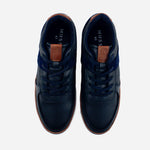 Tenis Sneakers tor de cuero para hombre - Azul