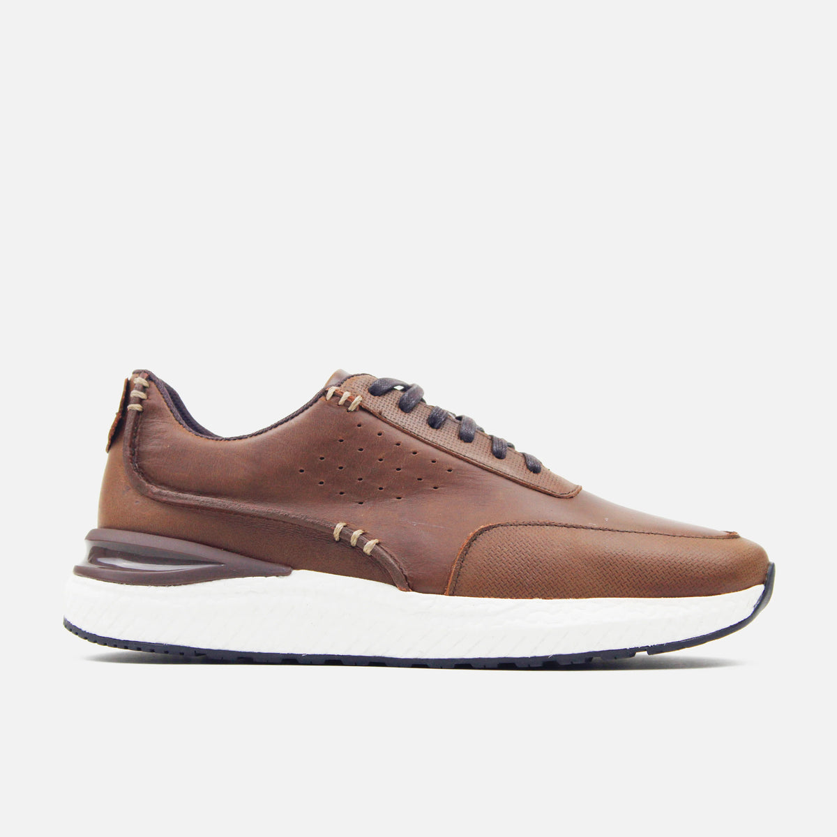 Tenis merlin de cuero para hombre - Miel