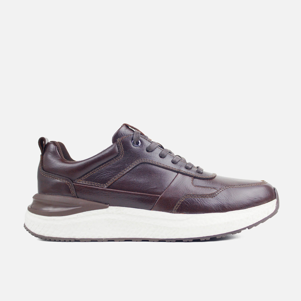 Tenis santi de cuero para hombre - Café