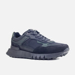 Tenis dante de cuero para hombre - Negro