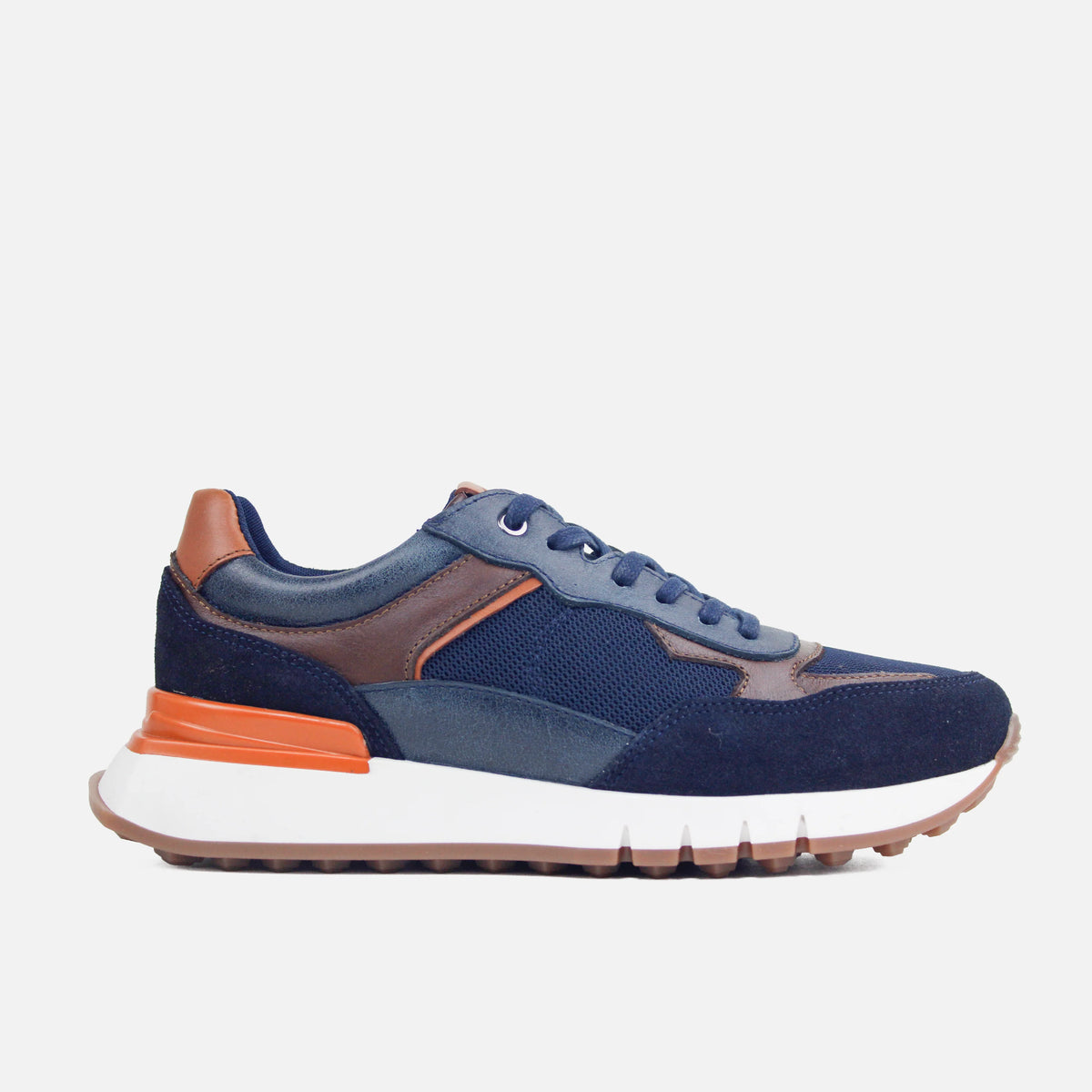 Tenis dante de cuero para hombre - Azul