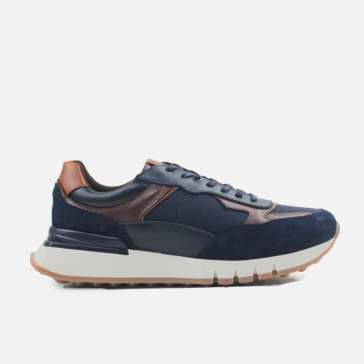 Tenis dante de cuero para hombre - Azul