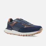 Tenis dante de cuero para hombre - Azul