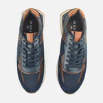 Tenis dante de cuero para hombre - Azul